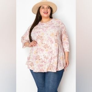 Chic Floral Women's Tunic Top